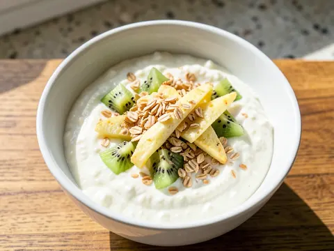 Quark with kiwi and rolled oats